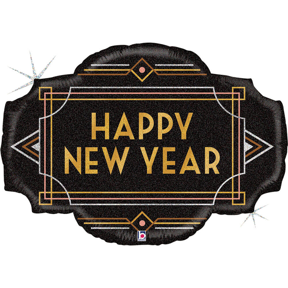 Foil Blln Shape Art Deco New Year