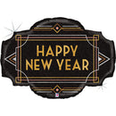 Foil Blln Shape Art Deco New Year