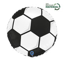 Grabo Soccer Ball White 18" Foil Balloon