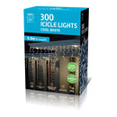 LED Icicle Lights White 300pk