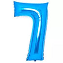 Anagram Foil Balloon Blue 34" Number 7