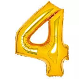 Anagram Foil Balloon Gold 34" Number 4