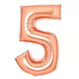 Anagram Foil Balloon Rose Gold 34" Number 5