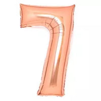 Anagram Foil Balloon Rose Gold 34" Number 7
