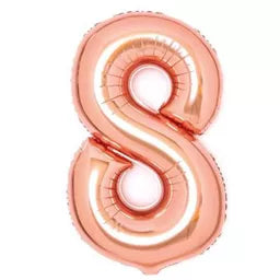 Anagram Foil Balloon Rose Gold 34" Number 8