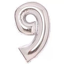 Anagram Foil Balloon Silver 34" Number 9