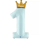 Grabo Foil Balloon Blue Prince 40" Number 1
