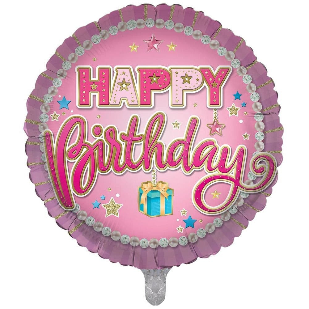 Sensations Happy Birthday Pink 18" Foil Balloon