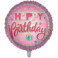 Sensations Happy Birthday Pink 18" Foil Balloon