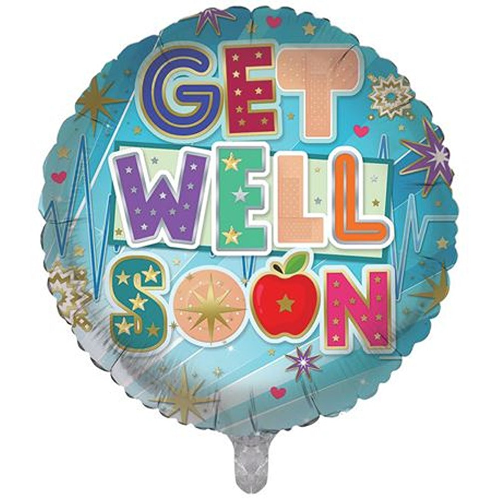 Sensations Get Well 18" Double-Sided Foil Balloon