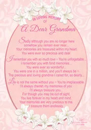 Xpress Yourself 6 Pack Memorial Cards Grandma