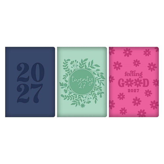 Diary A5 WTV Bright Embossed PU 2027 12pk