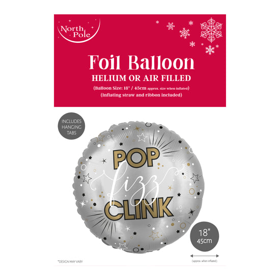 Pop Clink Fizz 18" Foil Balloon