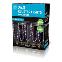 LED Cluster Lights White 240pk