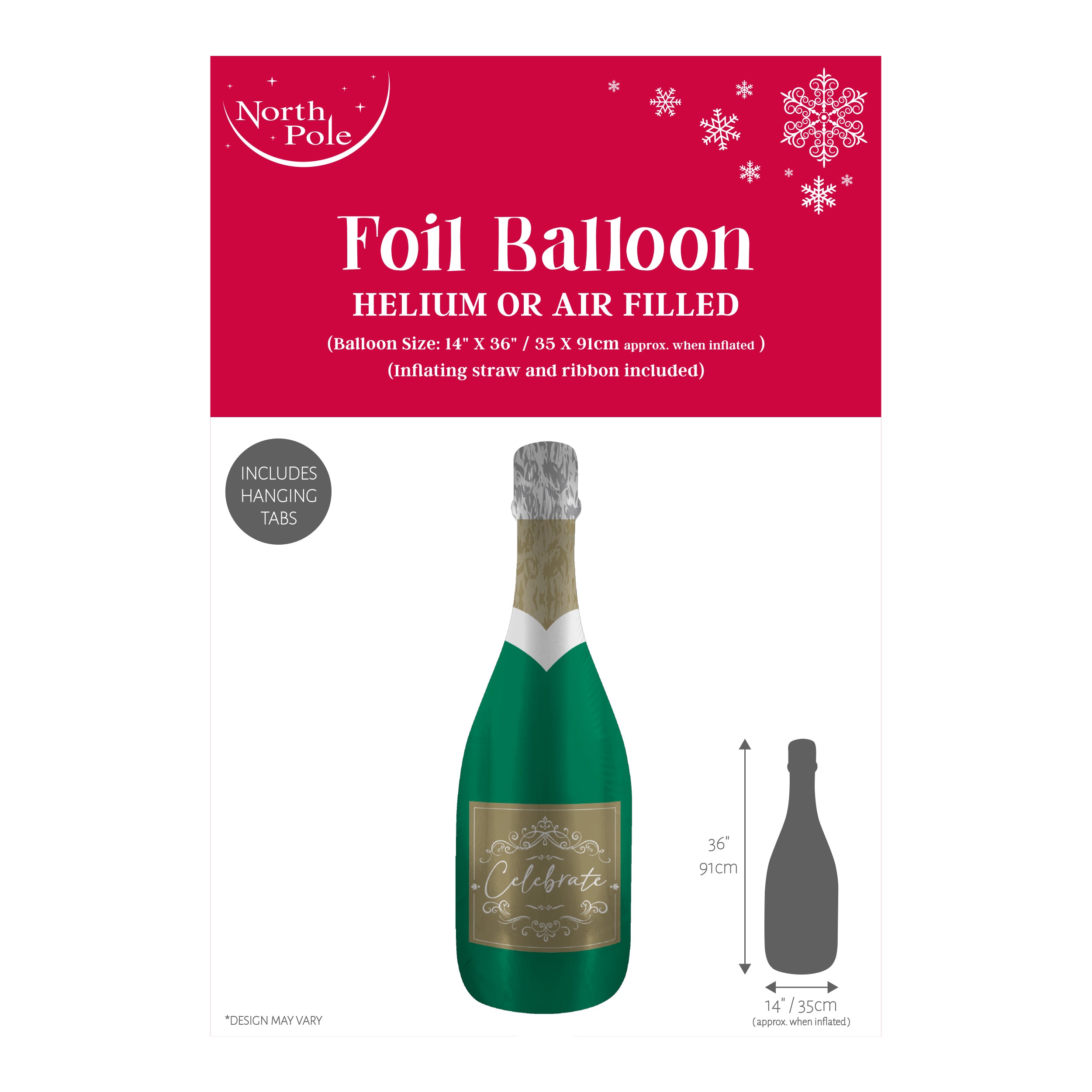 Champagne Bottle 36" Foil Balloon