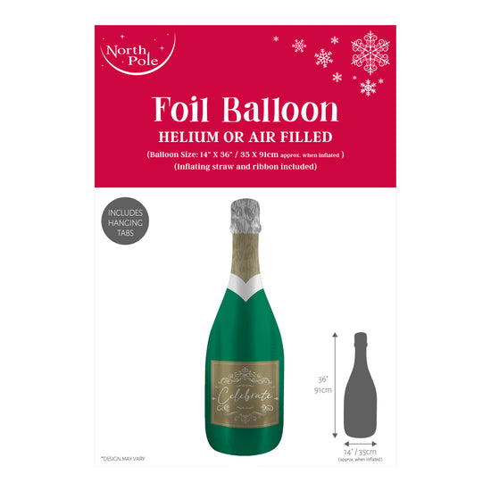 Champagne Bottle 36" Foil Balloon