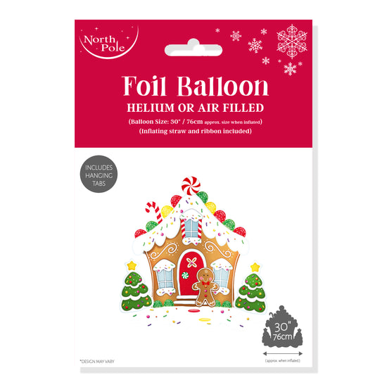 Gingerbread House 30" Foil Balloon