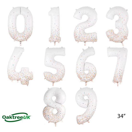 Oaktree Foil Balloon Fizz Rose Gold 34" Numbers 0 - 9
