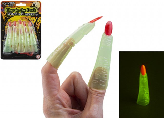 Witches Fingers Glow In The Dark 10pk
