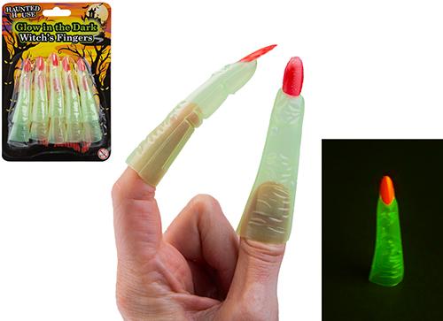Witches Fingers Glow In The Dark 10pk