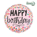 Grabo Pink Confetti Birthday 18" Foil Balloon