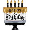 Grabo Satin Metallic Birthday Cake 37" Foil