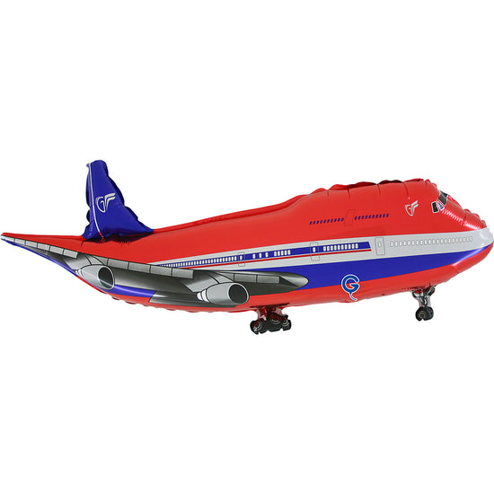 Grabo Red Airplane 39" Foil Balloon