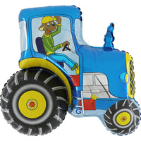 Grabo Tractor Blue 34" Foil Balloon