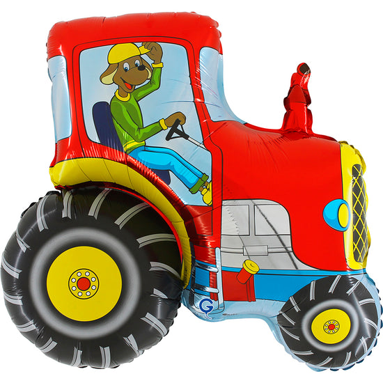 Grabo Tractor Red 34" Foil Balloon