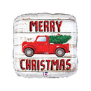 Grabo Merry Christmas Truck 18" Foil Balloon