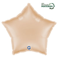 Grabo Satin Nude 18" Star Foil Balloon
