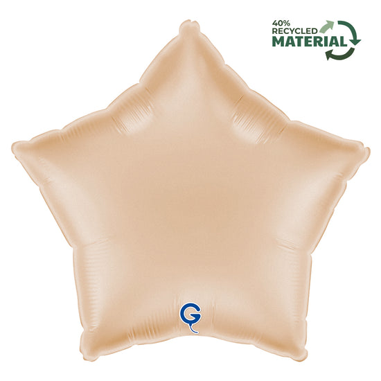 Grabo Satin Nude 18" Star Foil Balloon