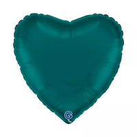 Grabo Satin Emerald Green 18" Heart Foil Balloon