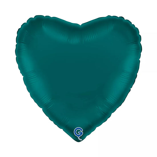 Grabo Satin Emerald Green 18" Heart Foil Balloon
