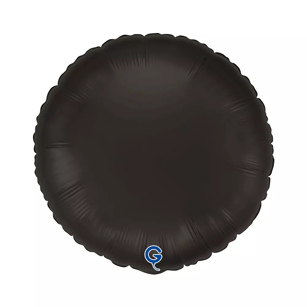 Grabo Satin Fume Black 18" Round Foil Balloon