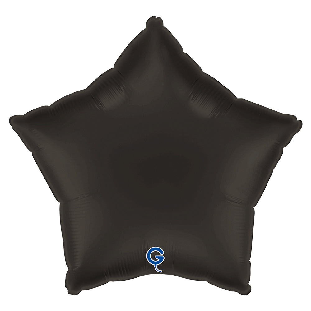 Grabo Satin Fume Black 18" Star Foil Balloon