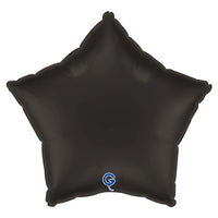 Grabo Satin Fume Black 18" Star Foil Balloon