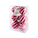 Glitter Candy Baubles 60mm 6pk