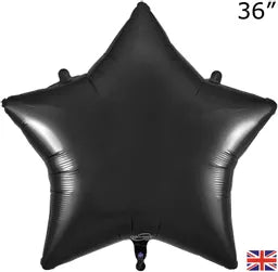 Oaktree Foil Balloon Black Star 36"