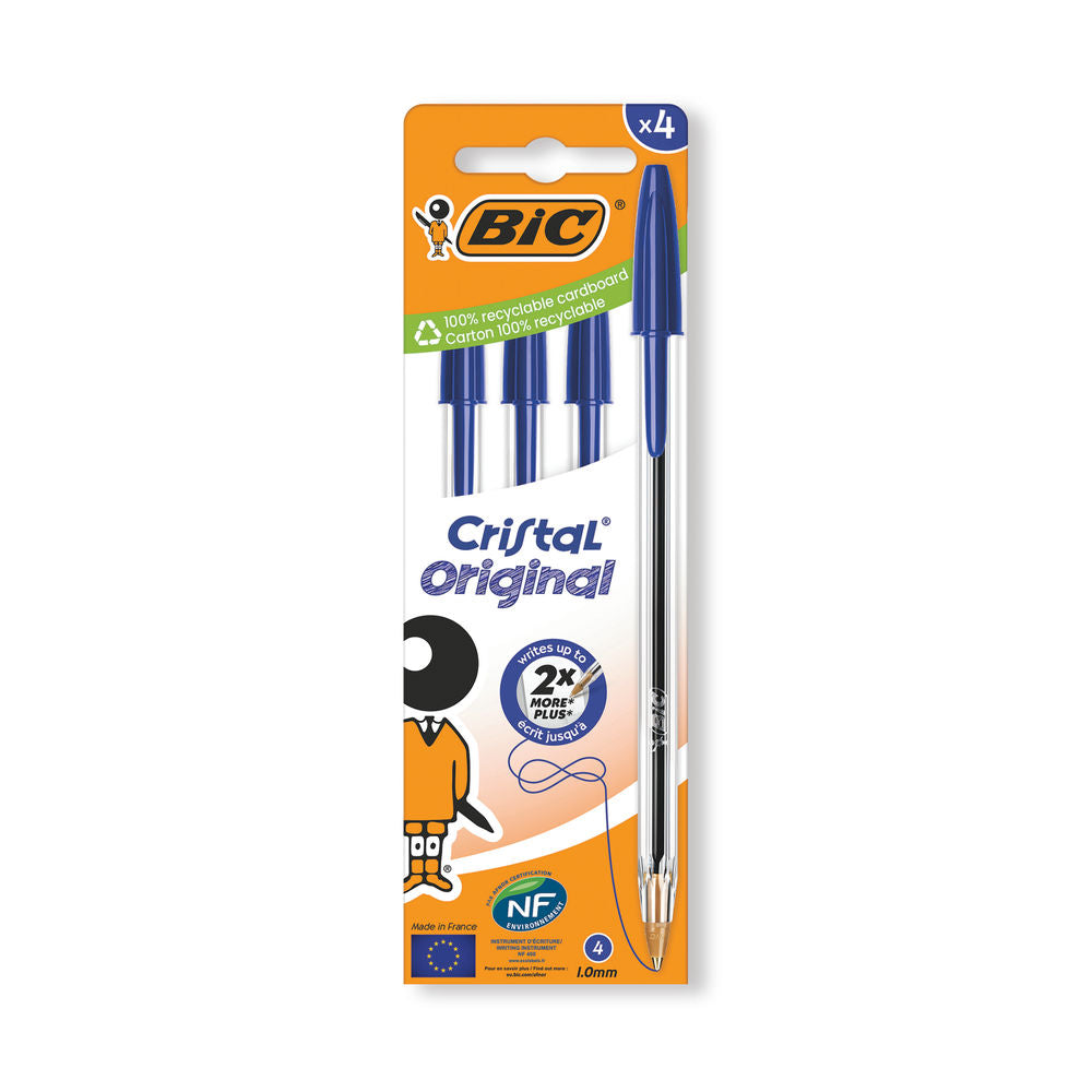 Ballpoint Pen Blue 0.32mm 4pk