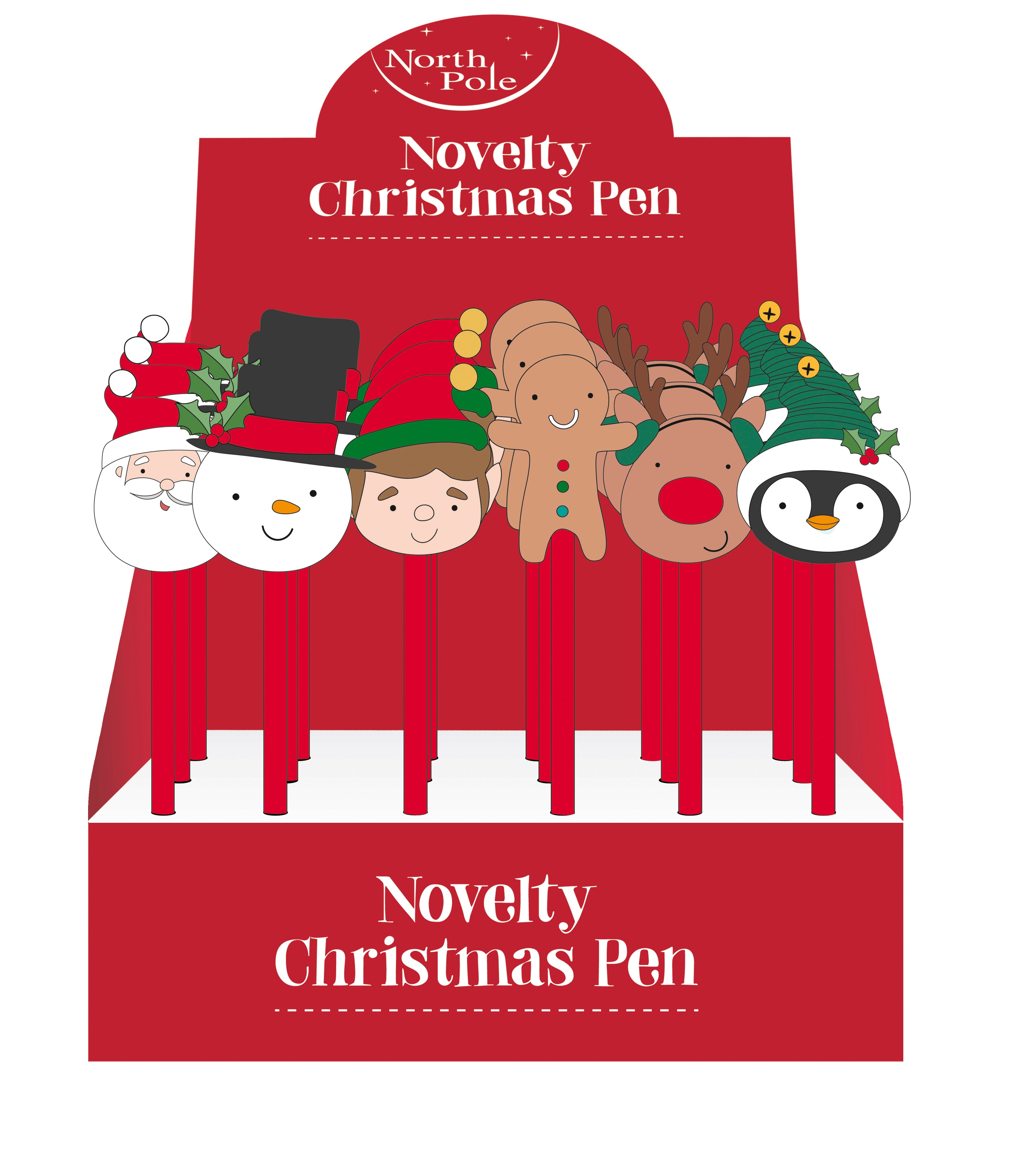 Eurowrap 18 Pack Pen Christmas Character