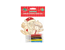 Colour Your Own Christmas Wooden Characters 3pk