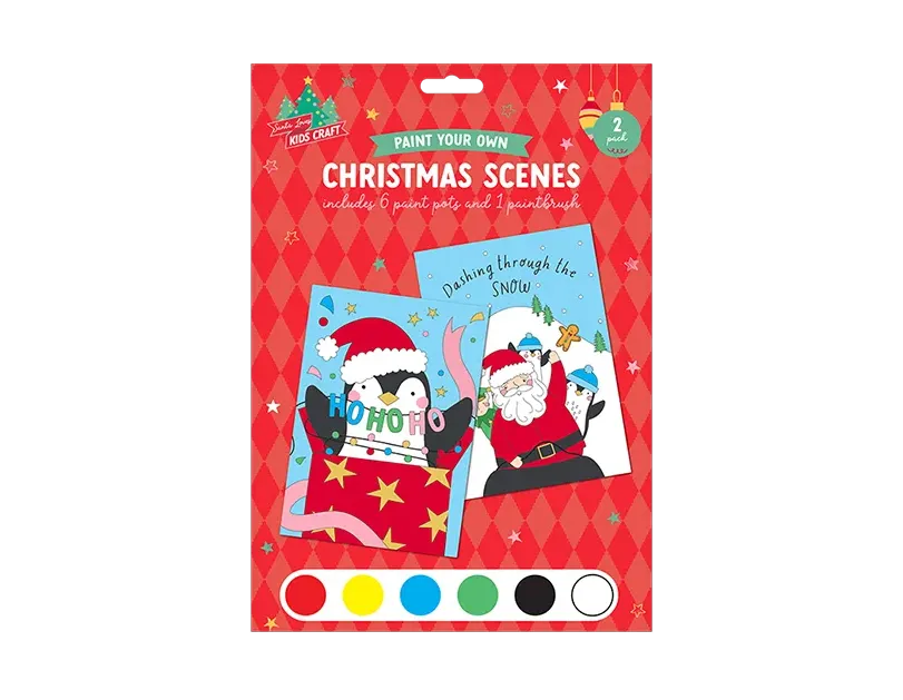Paint By Numbers Christmas Scenes 2pk
