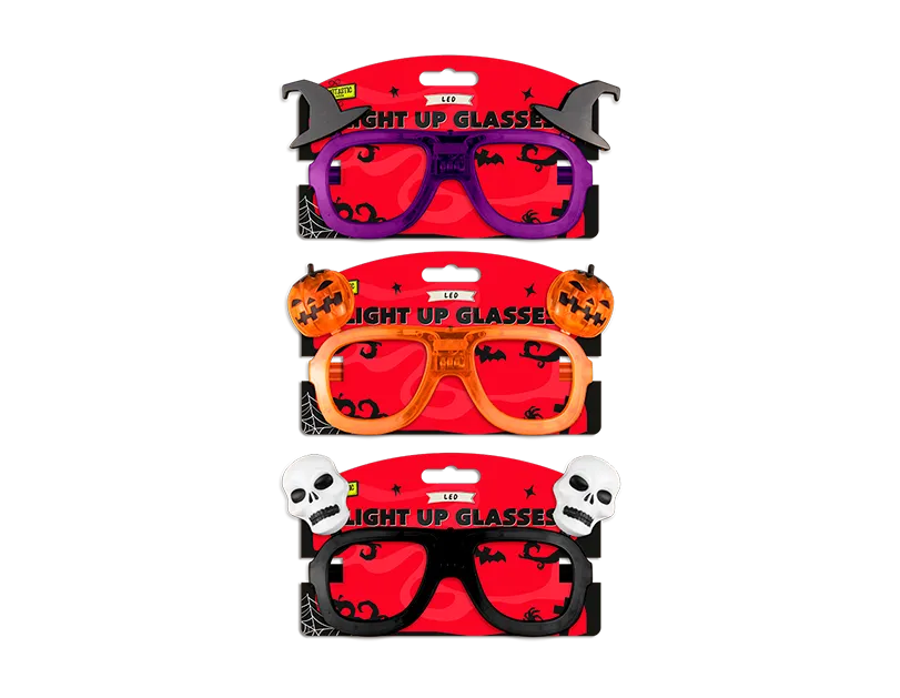 Light Up Halloween Glasses  (Design May Vary)