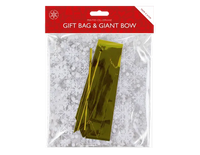 Christmas Cellophane Bag W/Gaint Bow 24pk