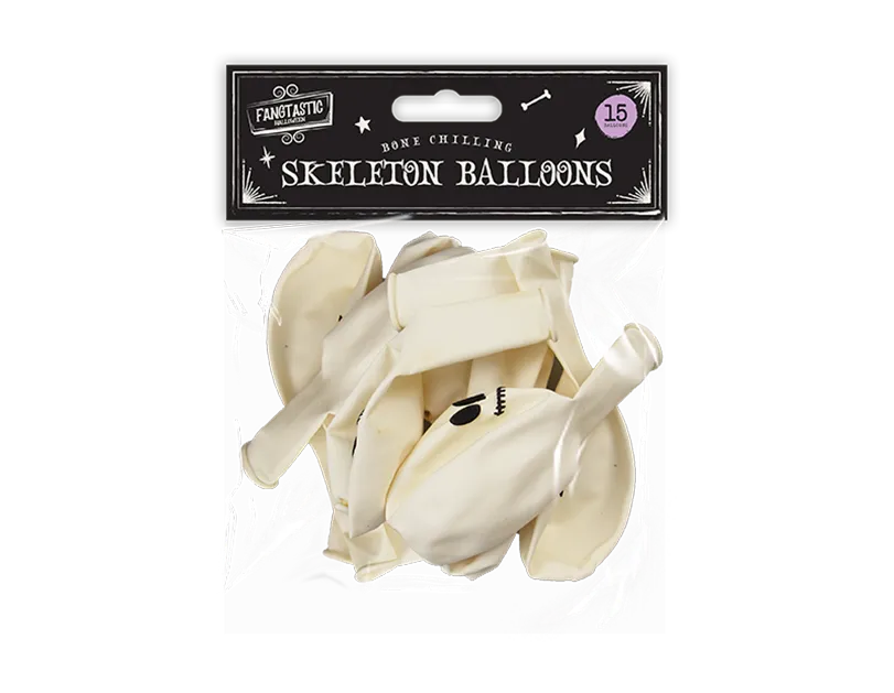 Skeleton Latex Balloons 15pk