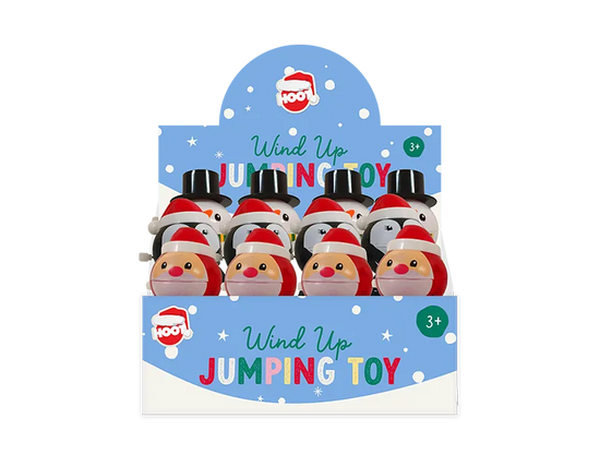 Christmas Wind Up Jumping Toy 24pk