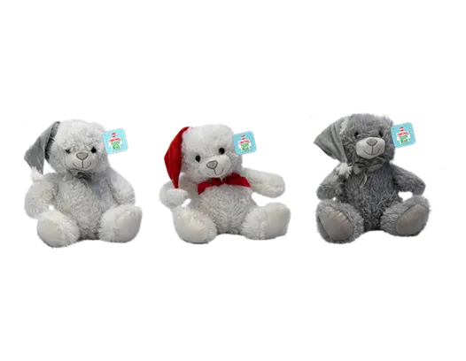 Christmas Teddy Bear 25cm 12pk