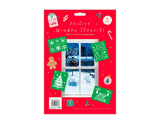 Christmas Window Stencils 4pk