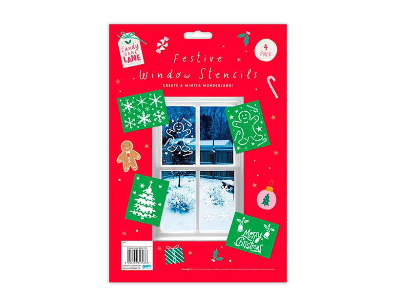 Christmas Window Stencils 4pk